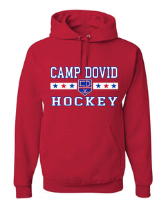 Camp Dovid Hooded Sweatshirt - RETRO RED (Include # in the order)